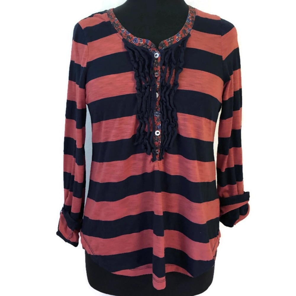 Anthropologie Striped Henley top